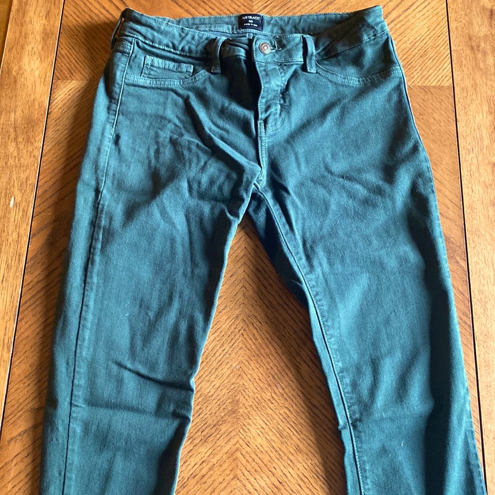 JustBlack Forest Green Jeans Size 30